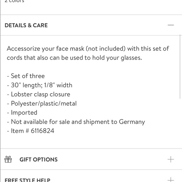 Bp. 3 Pack Face Mask Chains Pink Black Orange - Picture 2 of 2